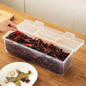 Caja de Almacenamiento de Especias para Gabinete Yiwu, Tamaño L, Tapa de Plástico, Apilable, con Compartimentos, Contenedor de Condimentos para Cocina - Product Image 4