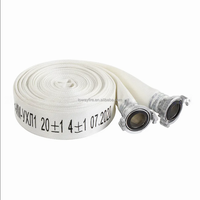 Tuyau d'incendie blanc de taille Storz 1.5 "x 30 mètres avec tuyau d'eau de couplage Storz en cuivre et aluminium pour vanne