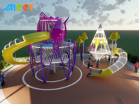Équipement de terrain de jeux sur mesure MT-DBF003 avec éclairage LED et design lumineux nocturne