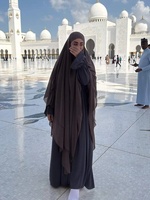 Voile long en mousseline de soie double couche pour femme, idéal pour le quotidien et la prière, respirant et doux, parfait pour l'Abaya