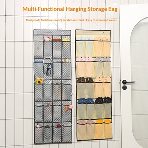 Organizador de zapatillas para colgar en la puerta, de 5 capas, de tela no tejida, con múltiples compartimentos, para uso doméstico, transfronterizo - Product Image 5