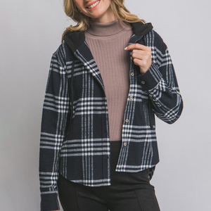 Sudadera con Capucha para Mujer, Estampada, <span class=keywords><strong>de</strong></span> Franela Lavada, con Botones, Cordón Frontal, Algodón Suave Cepillado, para Uso Diario Casual, Primavera, Verano, Otoño e Invierno - Product Image 1