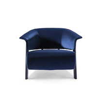 Chaise longue en velours bleu marine à prix réduit avec cadre en bois Design moderne pour salon