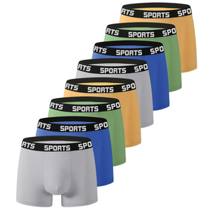 Intimo sportivo da uomo alla moda ad alta elasticità slip da Fitness Boxer pantaloni traspiranti a quattro punte Leggings Boxer - Product Image 4