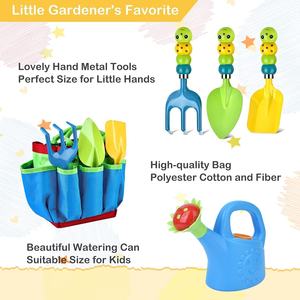 11 pièces en gros enfants outils <span class=keywords><strong>de</strong></span> jardinage ensemble écologique <span class=keywords><strong>pelle</strong></span> râteau truelle arrosoir jardin gants jouets cadeau pour garçon d'âge préscolaire - Product Image 4