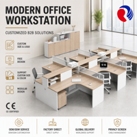 Bureau d'angle en bois moderne en forme de L avec tiroirs pour cadre dirigeant, mobilier de bureau à domicile