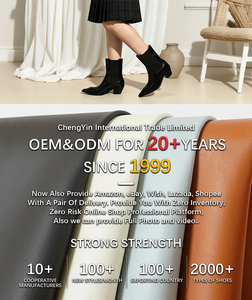 Bottines à bout pointu pour femmes, chaussures noires en cuir véritable pour femmes, <span class=keywords><strong>bottes</strong></span> élégantes de haute qualité pour femmes - Product Image 6