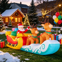 Grand Père Noël gonflable, décorations et accessoires de présentation pour les fêtes de Noël et du Nouvel An