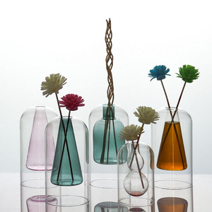 Bouteilles de <span class=keywords><strong>diffuseur</strong></span> en verre de parfum élégantes pots de <span class=keywords><strong>diffuseur</strong></span> rechargeables vase de <span class=keywords><strong>diffuseur</strong></span> d'aromathérapie <span class=keywords><strong>pour</strong></span> récipient de parfum de fleurs séchées - Product Image 2