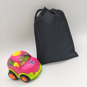 Bolsa de almacenamiento negra con cordón, tela Oxford 210D, reutilizable, con asas de cuerda para guardar juguetes - Product Image 1