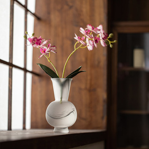 Vase à fleurs en verre Jade Dew, mini vase hydroponique de bureau, style minimaliste chinois, transparent, rose, violet, blanc, gris - Product Image 3