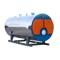 Generator Uap Tabung Berbahan Bakar Gas Alam LHS 100kg, Boiler Diesel Mini Baru dari Baja Tahan Karat, Perakitan Cepat untuk Makanan