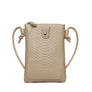 Bolso Bandolera Mini para Teléfono, de Cuero Genuino, Vertical, para Mujer, Venta al Por Mayor de Fábrica - Product Image 3