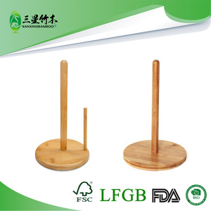 Bamboo and wooden toilet <b>paper</b> holder, <b>kitchen</b> <b>paper</b> towel holder, bamboo <b>paper</b> towel stand, no-drill upright <b>paper</b> towel rack - Product Image 5