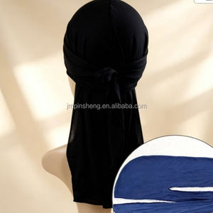 Vente en gros, livraison rapide : Foulard en satin, <span class=keywords><strong>Bonnet</strong></span>, Chapeau de pirate, Bonnets de chimiothérapie, Durag, Turban pour femmes musulmanes, couleur unie, soyeux, pour le sport et le cyclisme - Product Image 3