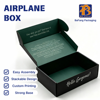 Boîte d'emballage en carton ondulé pliable sur mesure pour avion, extra robuste, avec impression de logo pour la logistique