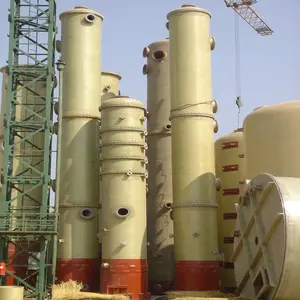 FRP Waste Gas Purification Tower Scrubbers gas absorption column for chemical industry h2s scrubber tower