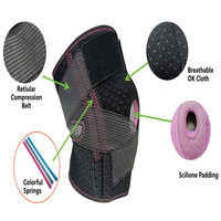 Genouillère de compression réglable et respirante en néoprène unisexe avec stabilisateur à ressort pour la protection sportive (fitness, basketball) – Logo personnalisé