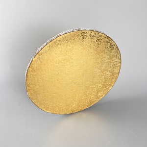 Custom Bakery Golden <b>Cake</b> Drum <b>Board</b> with Embossed Gold Foil Corrugated Paper for Food Use - Product Image 1