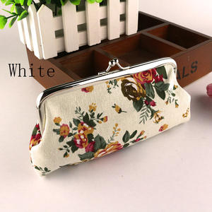K1280 nouveau porte-monnaie femmes filles fleur imprimé toile portefeuille porte-cartes porte-monnaie pochette filles sac à main - Product Image 1