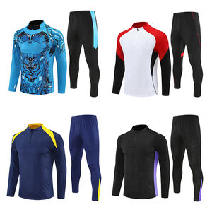 25/26 Herren Custom Logo Polyester Half Zipper Fußball Trainings anzug Hot Selling Fußball training Fitness Set - Product Image 4