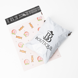 Bolsa personalizada De plástico para embalaje De ropa, Bolsa De Correo De poliéster rosa con mango, OEM - Product Image 5