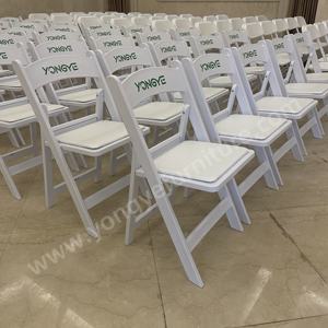 Toptan açık istiflenebilir kiralama parti katlanabilir sandalyeler beyaz plastik düğün Wimbledon reçine katlanır sandalye olay için - Product Image 6
