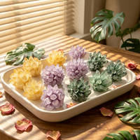 Vente en gros de grappes de quartz naturel, améthyste violette colorée, cristal bleu transparent, spécimen de pierre pour la décoration intérieure et les cadeaux