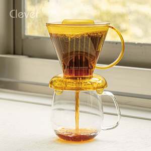 Filtro de Café Reutilizable Compacto de Plástico Translúcido Amarillo Trapezoidal de Alta Extracción para Oficina Moderna - Product Image 5