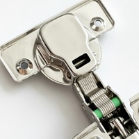 Charnière de porte de placard de cuisine intégrée à extension complète avec amortisseur hydraulique à fermeture douce en acier inoxydable à 3 niveaux pour portes en bois 25 mm