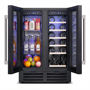 Réfrigérateur à vin électrique autoportant JOSOO 188 bouteilles, 24 pouces, avec système de refroidissement par compresseur, acier inoxydable, capacité 450 bouteilles - Product Image 1