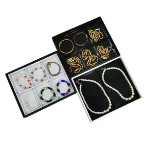 Plateau à bijoux pour l'organisation et le présentation sur comptoir, avec coussinets pour bagues, boucles d'oreilles, bracelets et petits pendentifs - Product Image 5