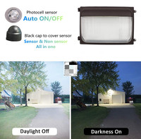 Luminaire mural extérieur LED en verre trempé anti-UV ETL CE 277V 347V 3Power 3CCT 60w 80w 100w 120w 150w IP65