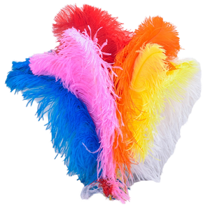 ขนนกมาลาบูย้อมสีสันสดใสสำหรับตกแต่งงานปาร์ตี้และงานฝีมือ - Product Image 3