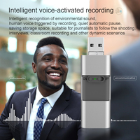 Enregistreur vocal numérique 3 interfaces HD Mini USB Enregistrement sonore audio longue distance MP3 pour IPhone Android