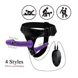 قضيب اصطناعي بدون حزام يمكن تعديل حزامه بحزام متصل قضيتان اصطناعية حقيقيتان تعملان على اثاره المنطقة G لتحفيز البالغين ألعاب جنسية للنساء والأزواج المثليات - Product Image 2