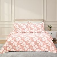 Parure de lit matelassée en coton jacquard de luxe, motif géométrique patchwork, literie toutes saisons, polyester écologique, mariage