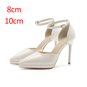 Summer New Style Hollow Design Pumps for Women Pointed Toe Thin High Heels Simple Single Strap - Product Image 5