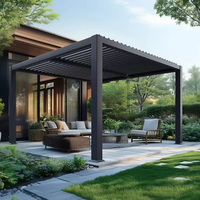 Toit Rétractable Ajustable, Installation Facile, Cadre en Aluminium, Télécommande, Livraison Rapide, Pergola Motorisée en Aluminium