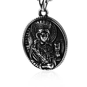 Klasik Kutsal Barbara Kadehi Titanyum Çelik Kolye Erkek Paslanmaz Çelik Kolye - Product Image 5