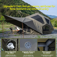 Tente gonflable Coody Bestona Air - verte, quatre saisons, 3 à 8 personnes, durable, en coton, pour le camping, luxe, extérieur, famille