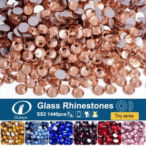 OLeeya Vente en Gros d'Usine Petit SS2 Dos Plat Strass Cristaux en Vrac Verre Flatback Non Hotfix Nail Strass pour Nails Art - Product Image 3