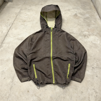 Chaquetas Cortavientos Personalizadas de Fábrica, Ligeras, con Cremallera Completa, Capucha, Antiarrugas, Transpirables, para Senderismo al Aire Libre, Unisex