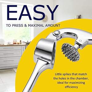 Hot Selling Stainless Steel <b>Garlic</b> Press Manual <b>Crusher</b> Kitchen Accessory Tool Trending Fruit & Vegetable Peeler Brush - Product Image 2