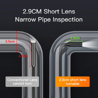 Caméra d'inspection numérique endoscopique 1080p avec écran 4,3 pouces, objectif simple/double 8 mm, étanche IP67, pour voitures et canalisations