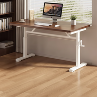 Bureau d'étude réglable en hauteur avec manivelle OEM 1000*600mm pour les élèves du secondaire, table d'étude pour les petits appartements
