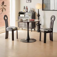 Chaise de salle à manger en bois massif au design classique moderne, style nordique, pour hôtel et villa, avec revêtement, meubles de table et chaises de salle à manger