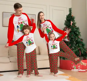 圣诞家庭睡衣棉服圣诞睡衣家庭套装圣诞搭配家庭睡衣