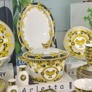 ชุดเครื่องใช้บนโต๊ะอาหารโบนไชน่าสุดหรูชุดจานชามอาหารค่ำสำหรับ6คน - Product Image 2