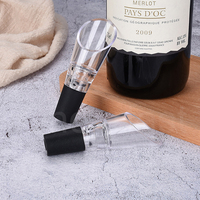 Expédition rapide Rouge Vin Verser Acrylique Aérateur de Vin Verseur Bouteille Vin Aérateur Verseur